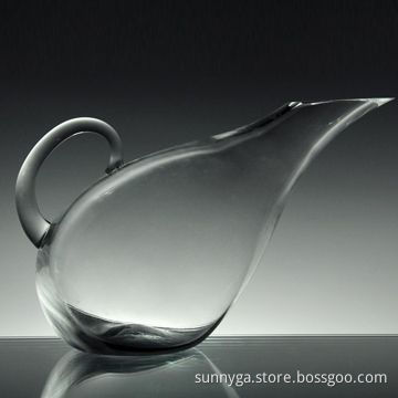 Slant Glass Decanter, Slant Top with Handle, 6.5cm Top Diameter, 23.2cm Length and 540g Weight